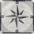 Rosone decorativo 66x66 Wind Rose Nero