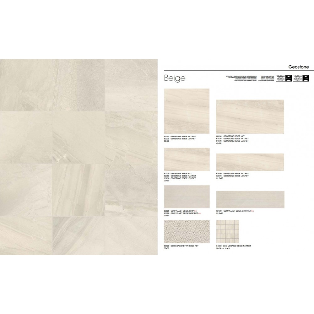 GEOSTONE ESAGONETTA BEIGE  - formato 30x60 - Piemme Valentino