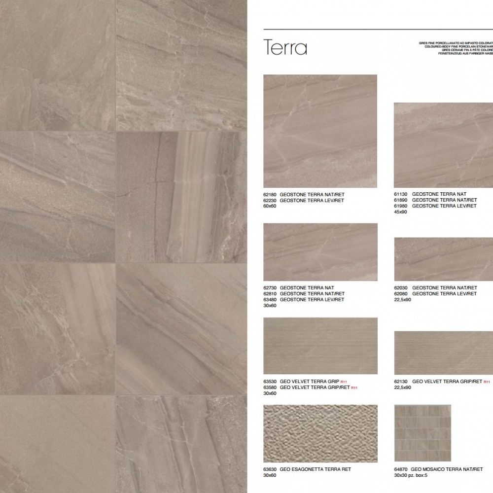 GEOSTONE TERRA NAT/RET - formato 30x60 - Piemme Valentino