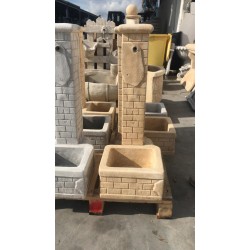 Fontana da giardino FINTO MATTONI BEIGE