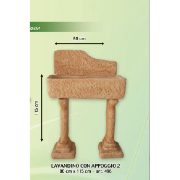 Fontana da giardino LAVANDINO CON APPOGGIO 2 