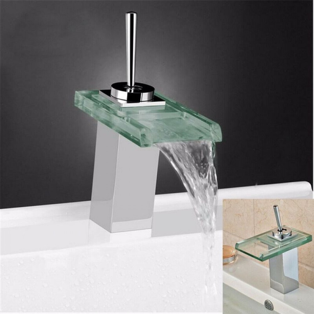 Miscelatore lavabo cascata cristallo 