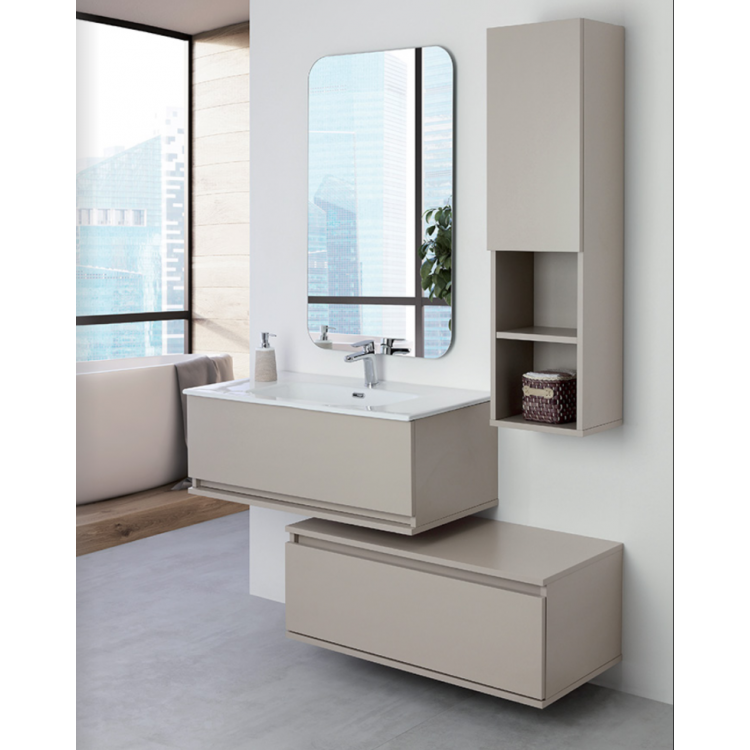 Mobile da bagno Pastello Beige da 90 Cm 