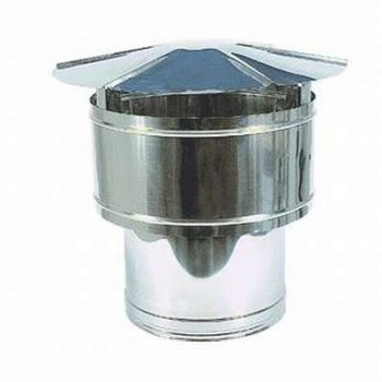 Cappello antipioggia da 250 per canna fumaria - acciaio inox