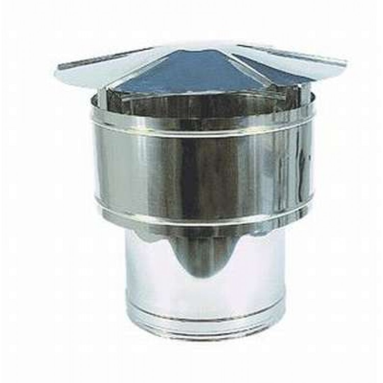 Cappello antipioggia da 250 per canna fumaria - acciaio inox