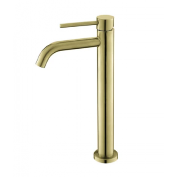 Miscelatore Lavabo Alto Artemis Oro Spazzolato