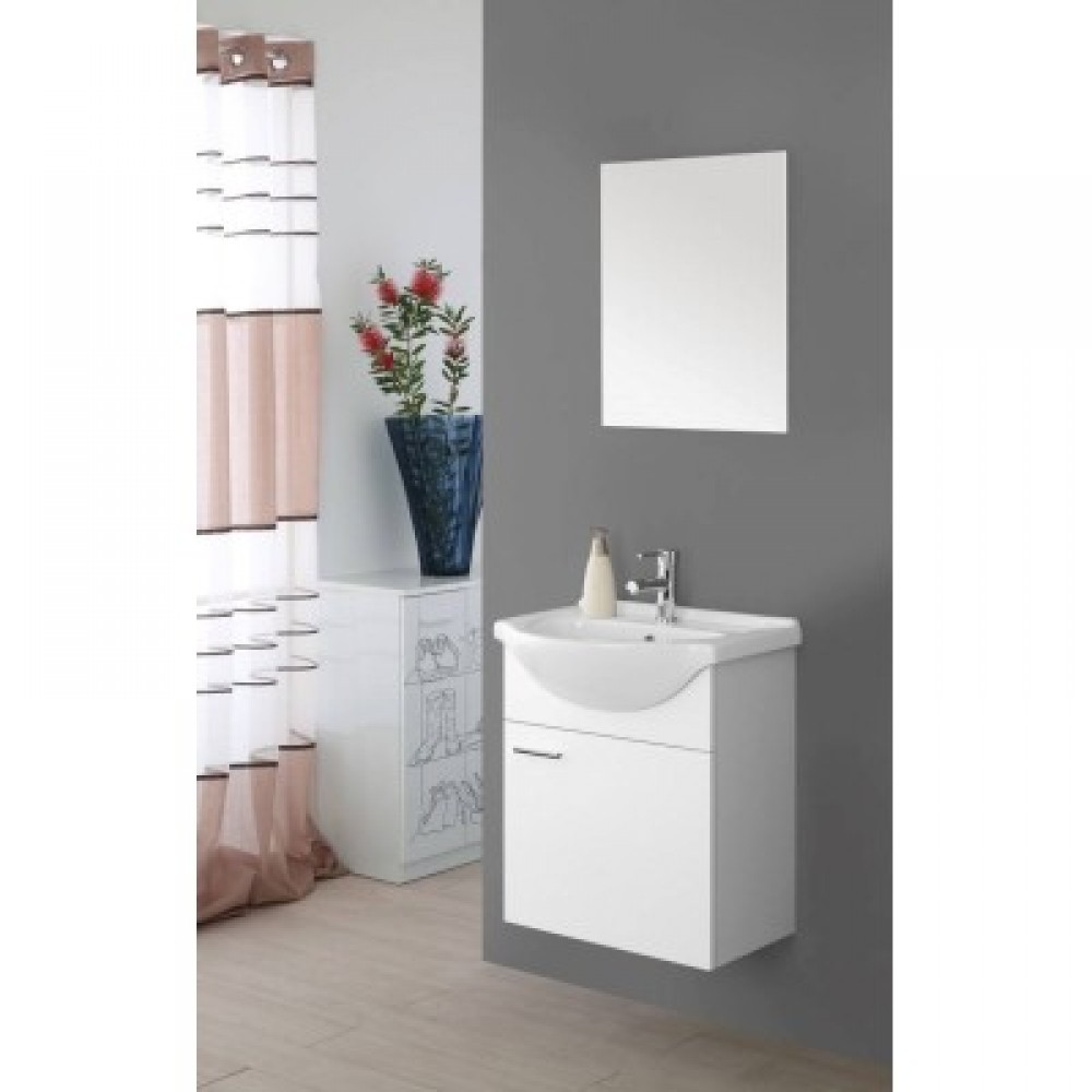 Mobile da bagno STELLA da 56 Bianco Laccato Sospeso