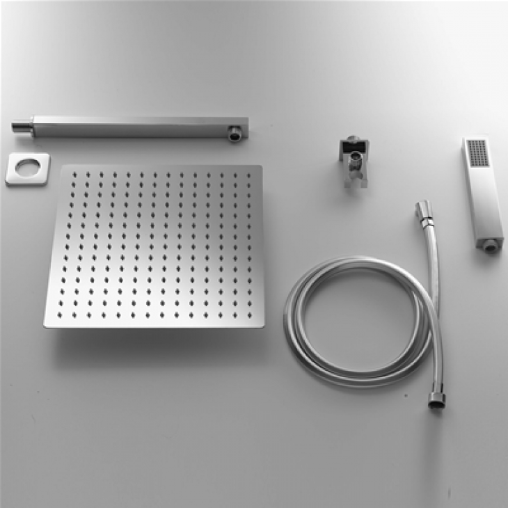 Soffione + kit acciaio inox quadro 20x20 JACUZZI