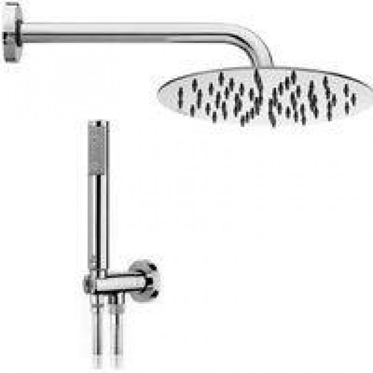 Soffione+Kit acciaio inox tondo 30x30 JACUZZI 